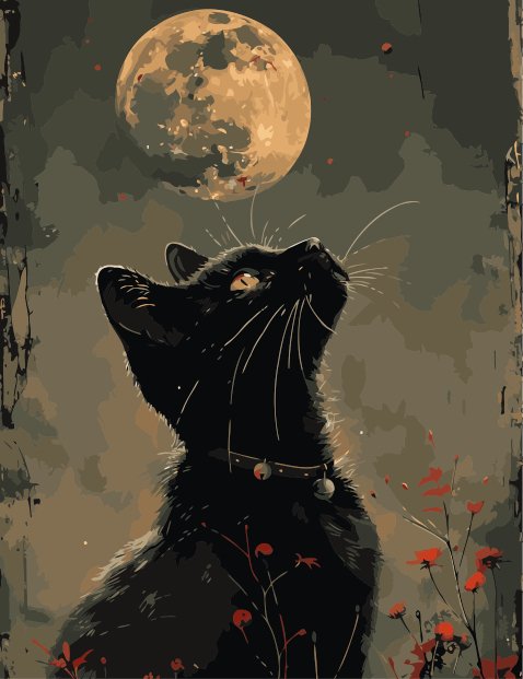 Moonlight (Lumina lunii) - Pictură pe numere - Pictorul Fericit