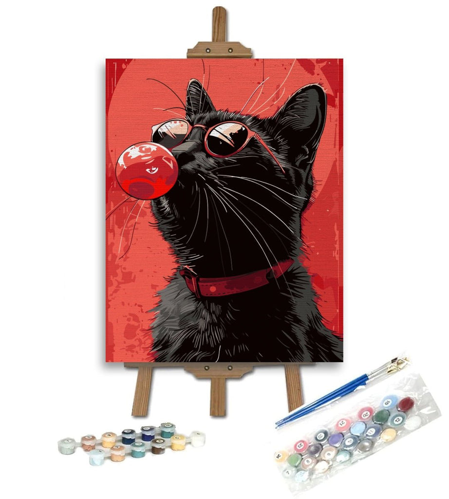 Motanul Celest (Celestial cat) - Pictură pe numere - Pictorul Fericit