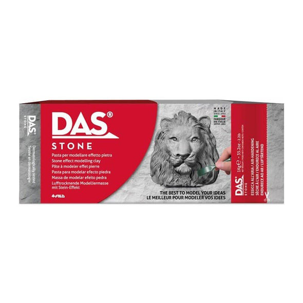 Pastă de modelaj din lut, Stone Das, aspect piatră, fără coacere, 1 kg - Pictorul Fericit