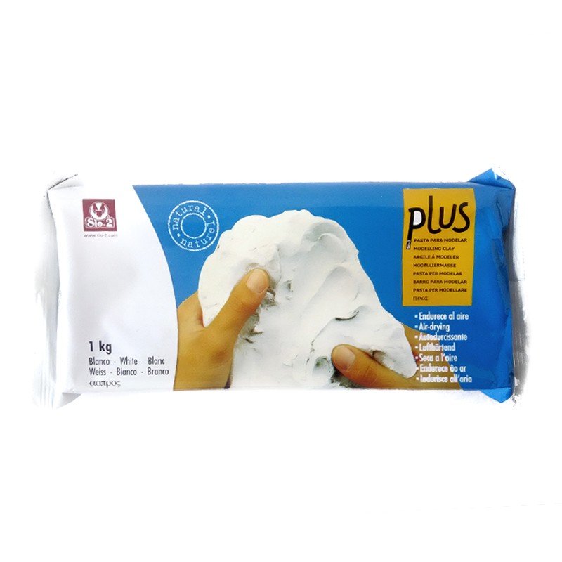 Pastă de modelaj naturală, PLUS Sio 2, uscare rapidă la aer, pigmenți organici, 0.5 kg, 1kg - Pictorul Fericit