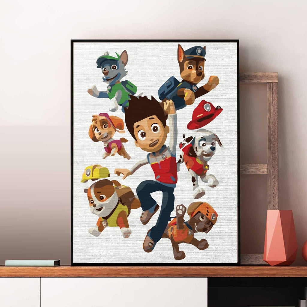 Paw Patrol (Paw Patrol team) - Pictură pe numere - Pictorul Fericit