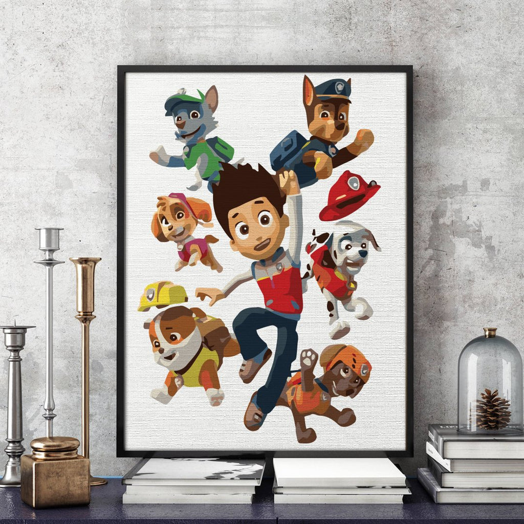 Paw Patrol (Paw Patrol team) - Pictură pe numere - Pictorul Fericit