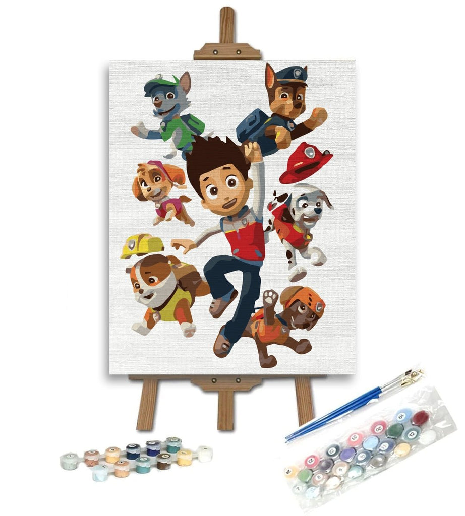 Paw Patrol (Paw Patrol team) - Pictură pe numere - Pictorul Fericit