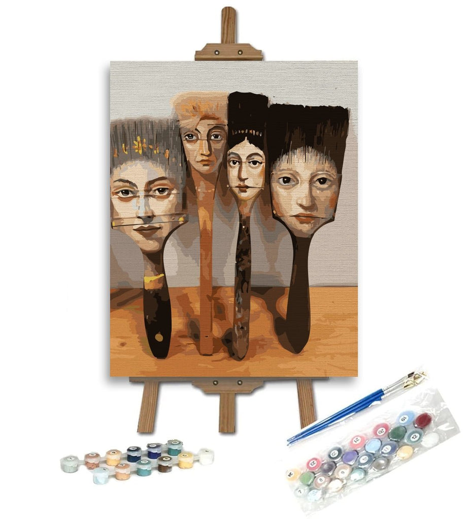 Pensule de artist (Artist brushes) - Pictură pe numere - Pictorul Fericit