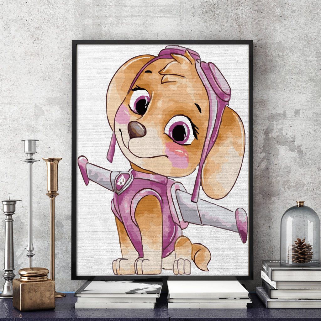 Cățelușa Skye - Pictură pe numere