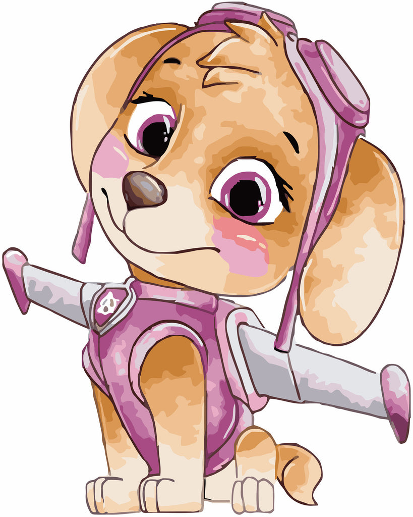 Cățelușa Skye - Pictură pe numere