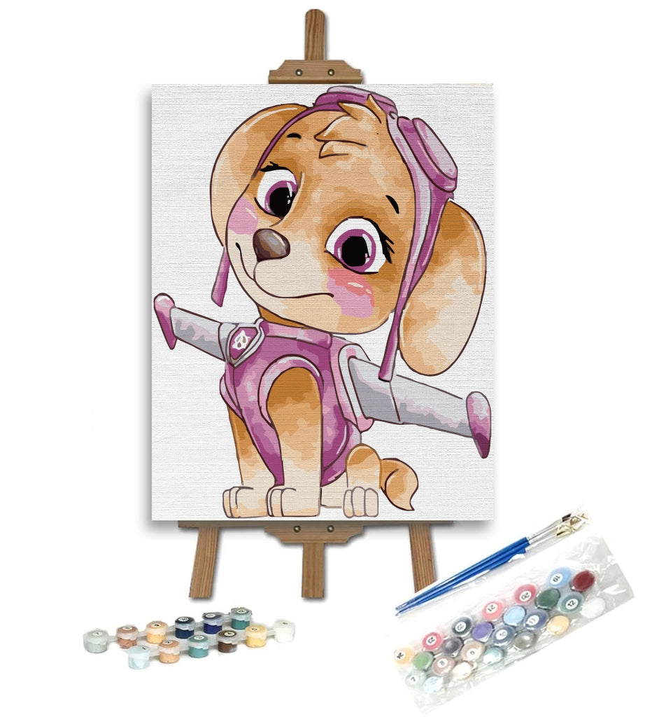 Cățelușa Skye - Pictură pe numere