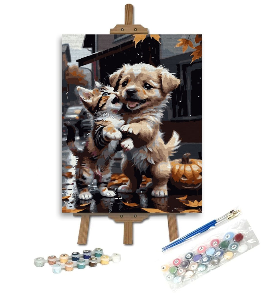 Prieteni (Buddies) - Pictură pe numere - Pictorul Fericit