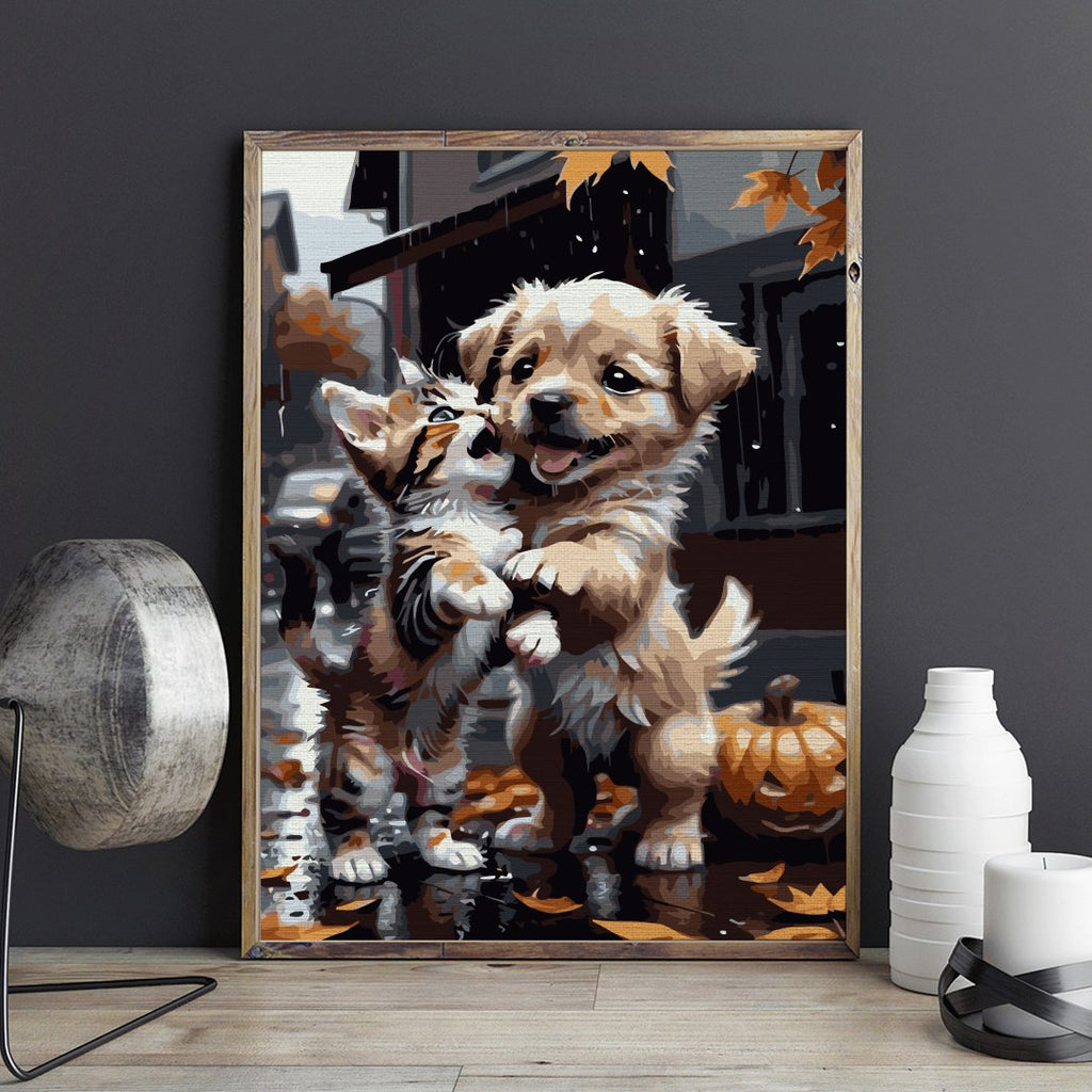 Prieteni (Buddies) - Pictură pe numere - Pictorul Fericit