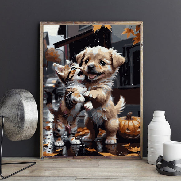 Prieteni (Buddies) - Pictură pe numere - Pictorul Fericit