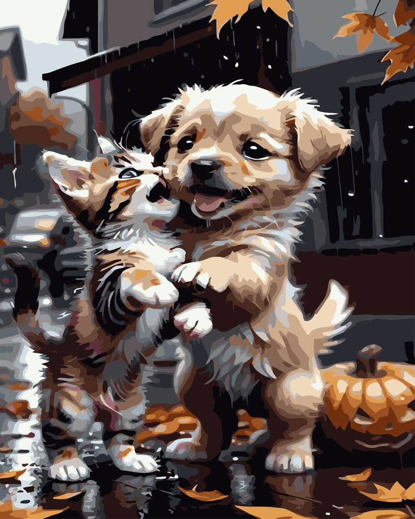 Prieteni (Buddies) - Pictură pe numere - Pictorul Fericit