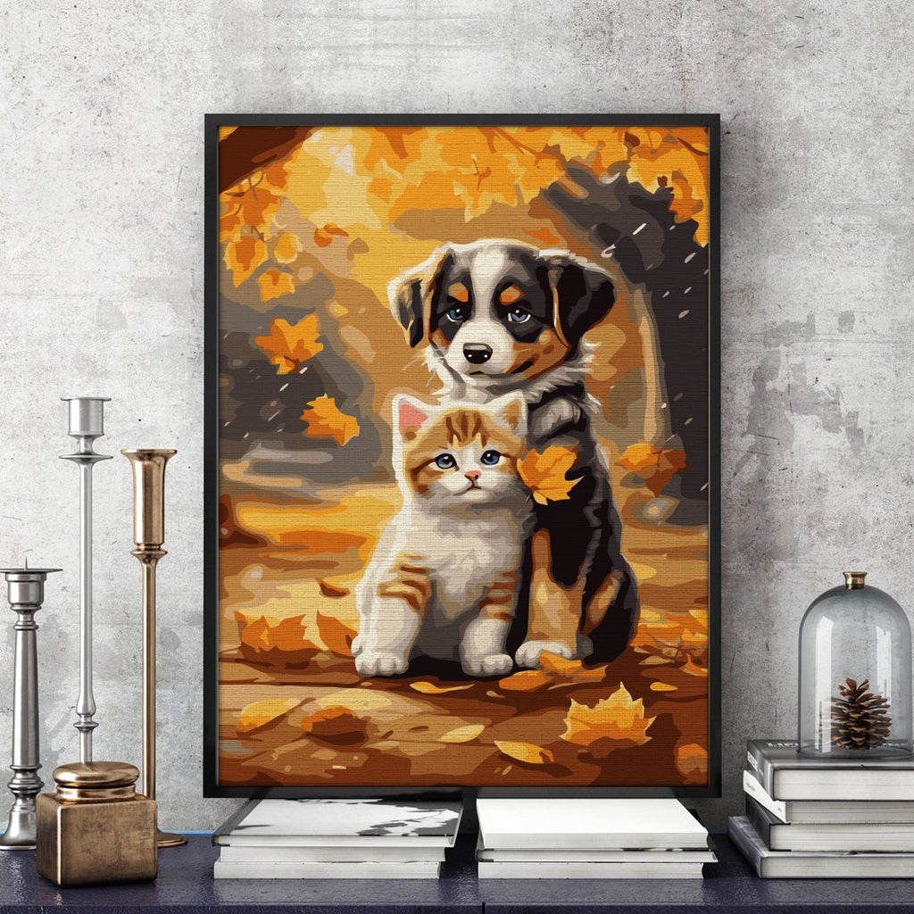 Prieteni neașteptați (Unlikely friends) - Pictură pe numere - Pictorul Fericit