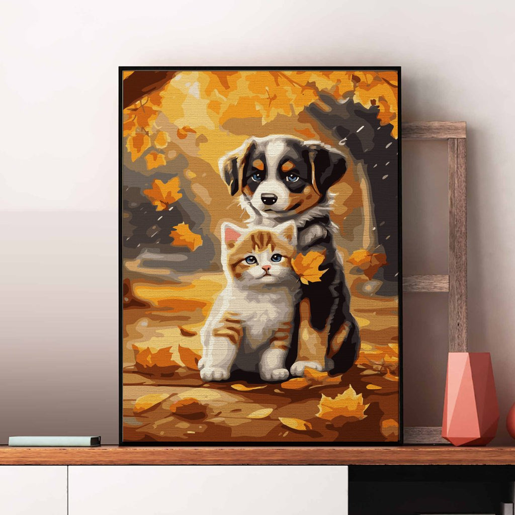 Prieteni neașteptați (Unlikely friends) - Pictură pe numere - Pictorul Fericit