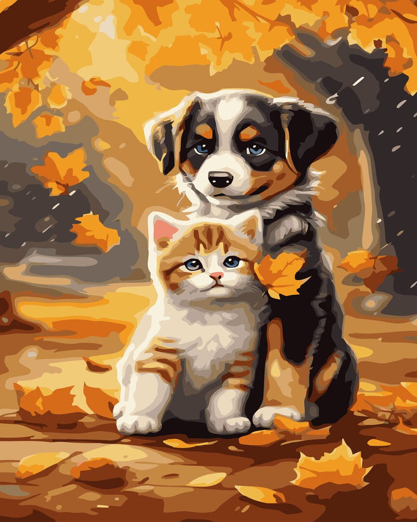 Prieteni neașteptați (Unlikely friends) - Pictură pe numere - Pictorul Fericit