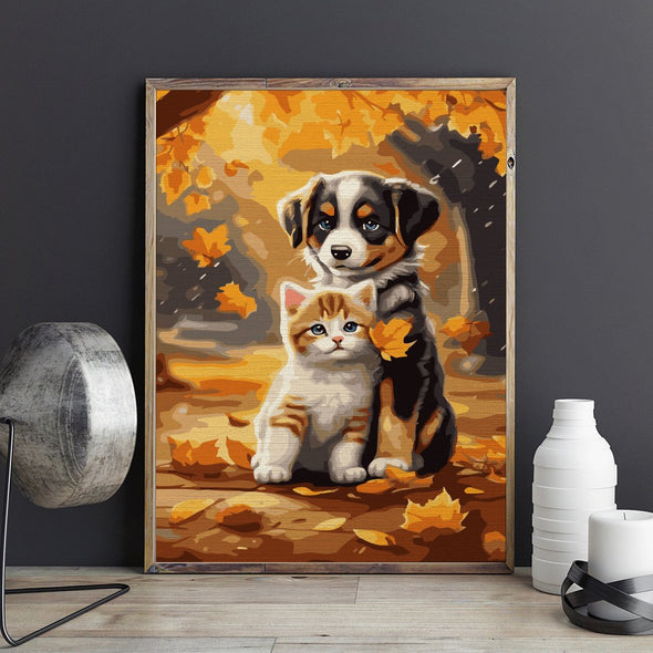 Prieteni neașteptați (Unlikely friends) - Pictură pe numere - Pictorul Fericit