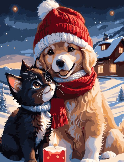 Prietenie de poveste (Wonderful friendship) - Pictură pe numere - Pictorul Fericit