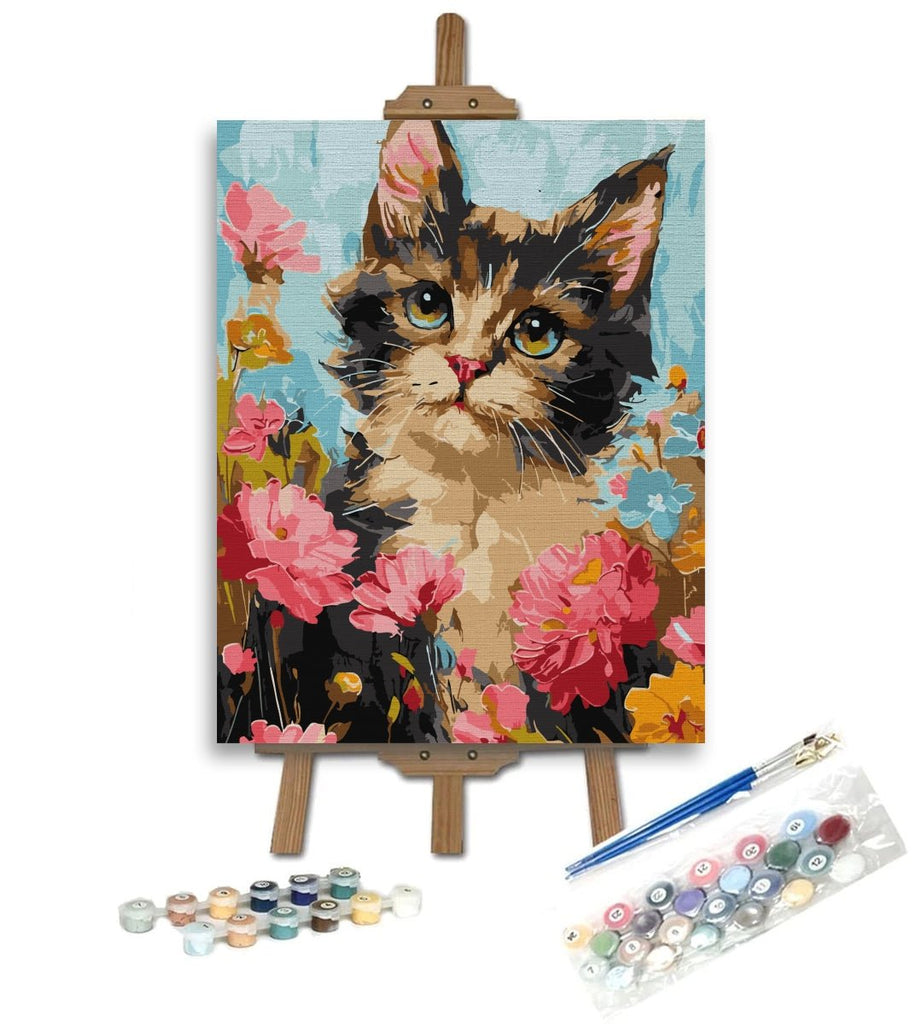 Printre flori - Pictură pe numere - Pictorul Fericit
