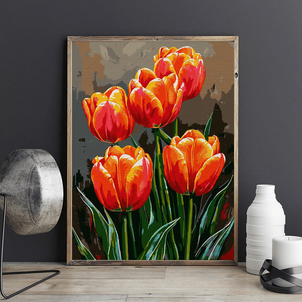 Printre Lalele - Pictură pe numere - Pictorul Fericit