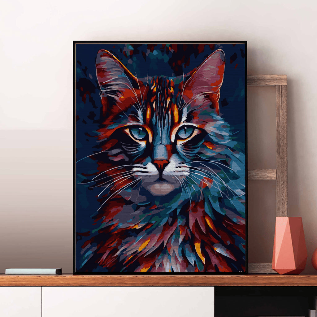 Privire de felină - Pictură pe numere - Pictorul Fericit