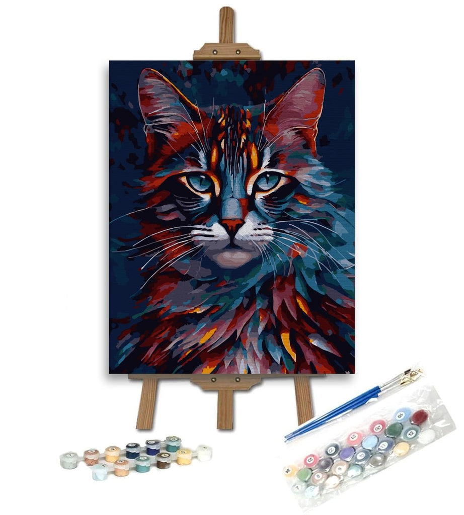 Privire de felină - Pictură pe numere - Pictorul Fericit
