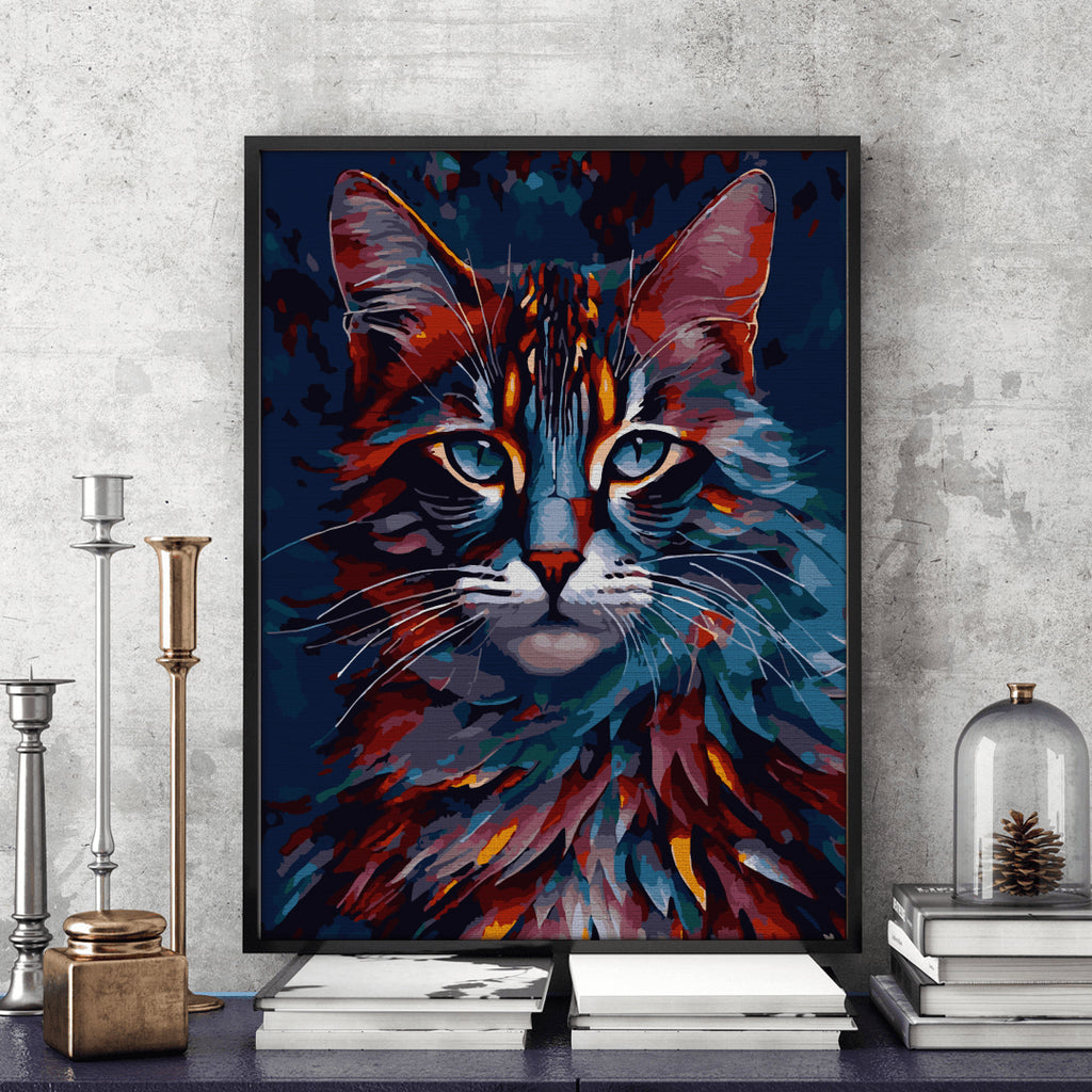 Privire de felină - Pictură pe numere - Pictorul Fericit