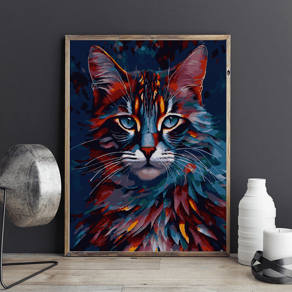 Privire de felină - Pictură pe numere - Pictorul Fericit