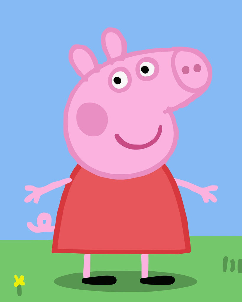 Purcelușa Peppa (Peppa Pig) - Pictură pe numere - Pictorul Fericit