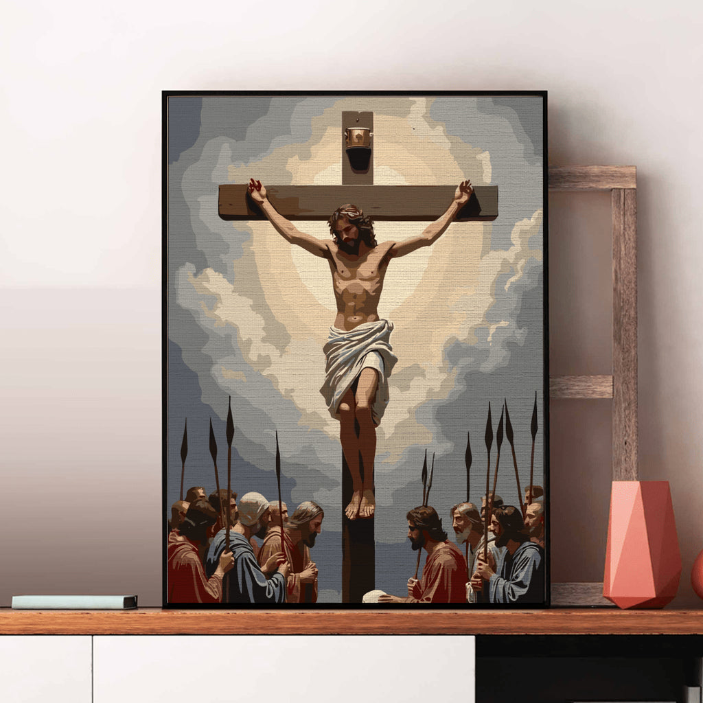 Răstignirea Domnului - Pictură pe numere - Pictorul Fericit