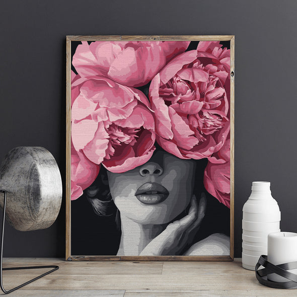 Regina bujorilor - Pictură pe numere - Pictorul Fericit