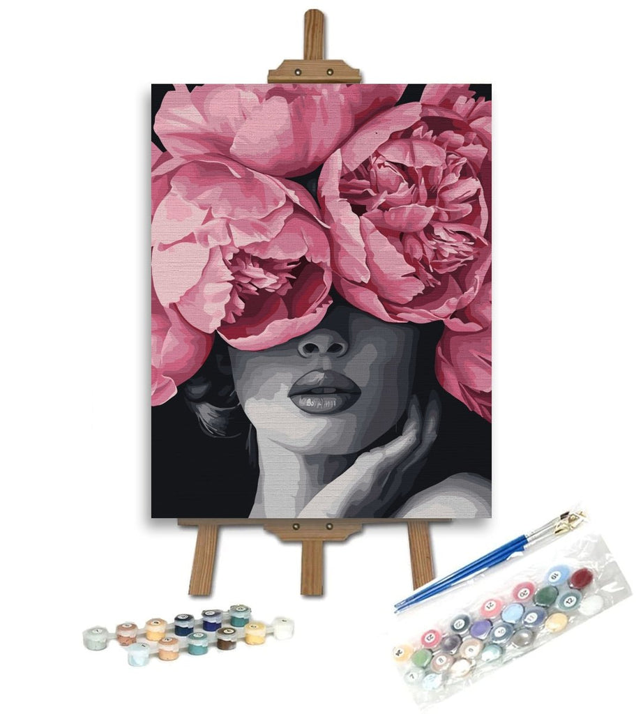 Regina bujorilor - Pictură pe numere - Pictorul Fericit