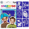 Set 6 șabloane Snazaroo pictură pe față/corp, pentru băieți, Adventure