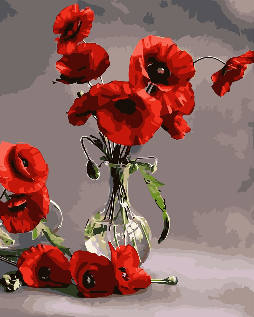 Splendoare roșie (Red splendor) - Pictură pe numere - Pictorul Fericit