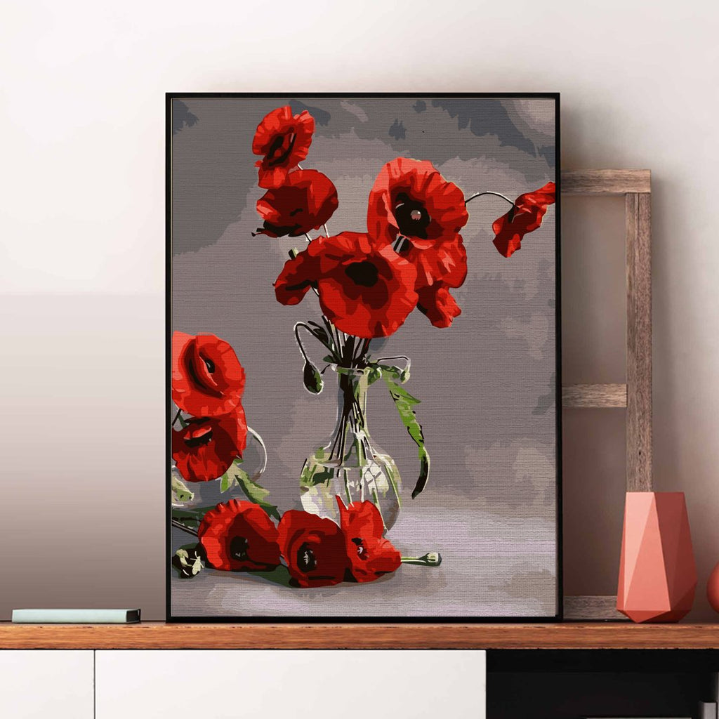 Splendoare roșie (Red splendor) - Pictură pe numere - Pictorul Fericit