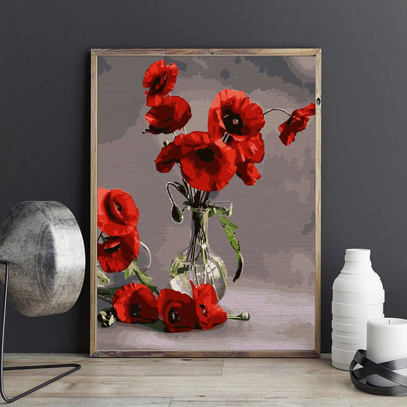 Splendoare roșie (Red splendor) - Pictură pe numere - Pictorul Fericit