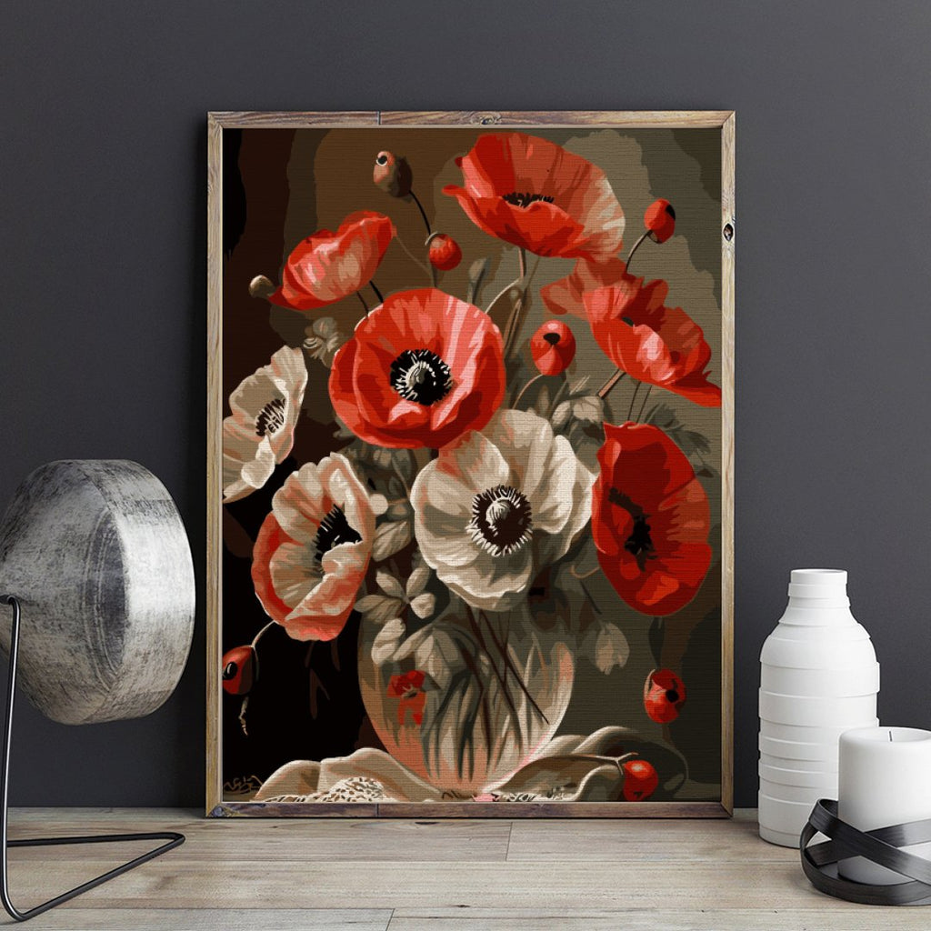 Splendoarea macilor (Poppy Splendor) - Pictură pe numere - Pictorul Fericit