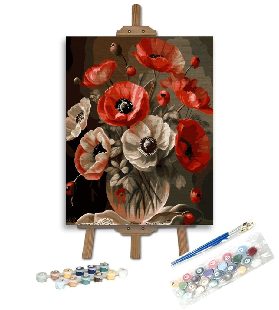 Splendoarea macilor (Poppy Splendor) - Pictură pe numere - Pictorul Fericit