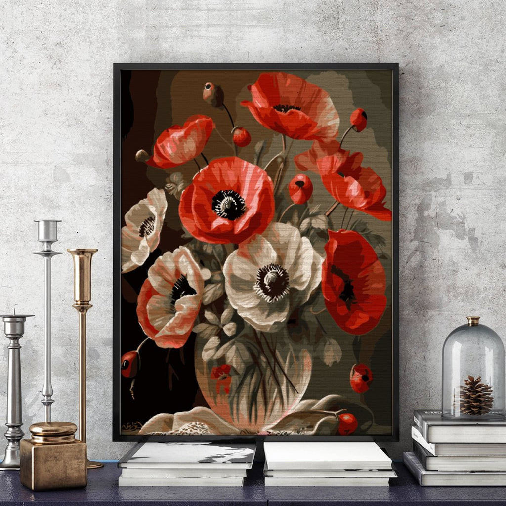 Splendoarea macilor (Poppy Splendor) - Pictură pe numere - Pictorul Fericit