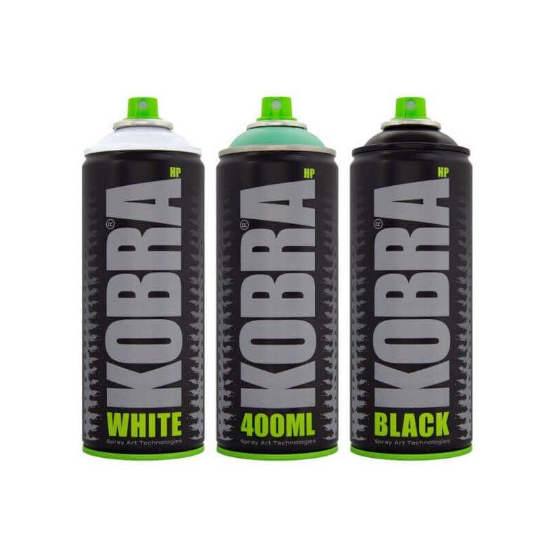 Spray graffiti acrilic profesional, Kobra HP, uscare rapida, 400 ml diverse culori - Pictorul Fericit