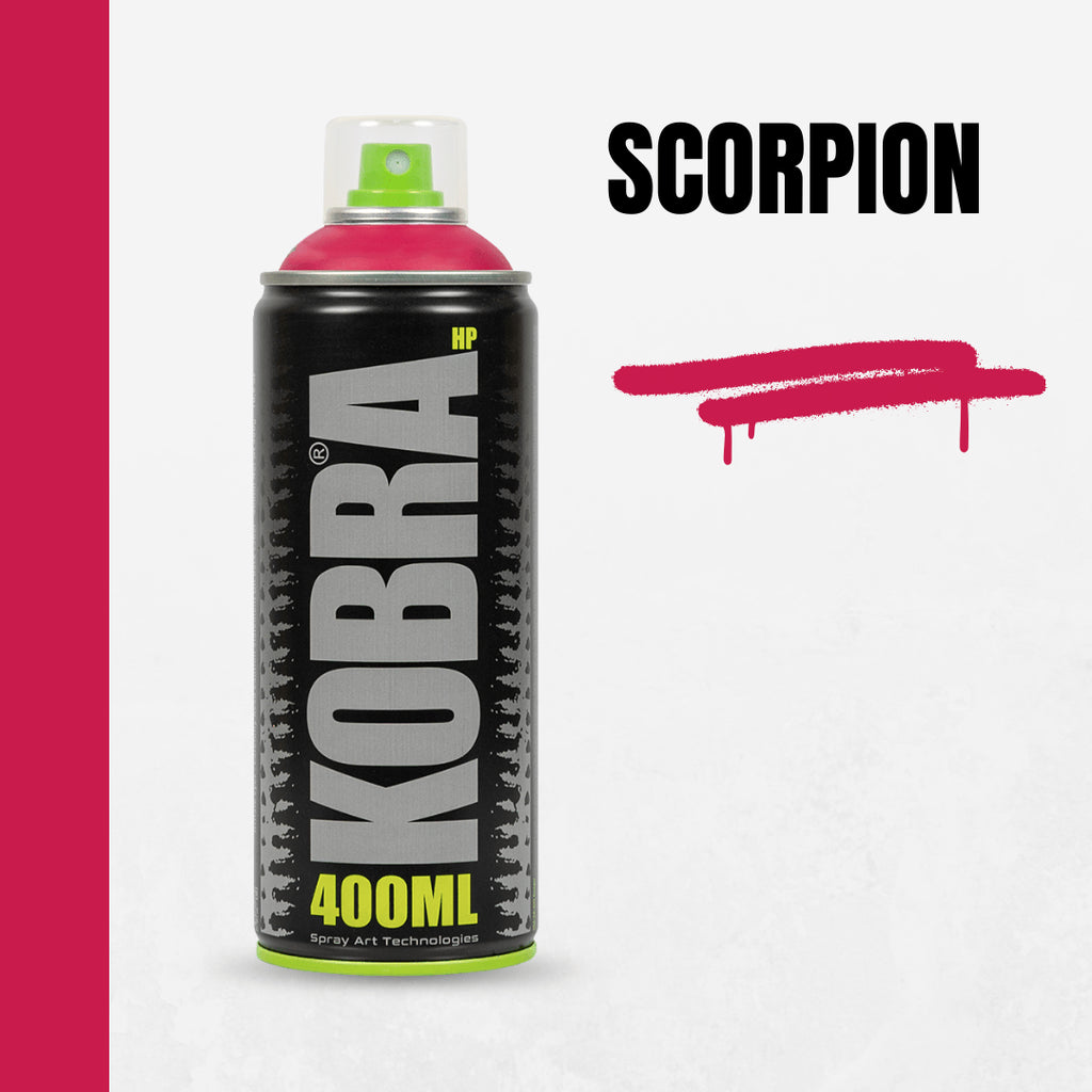 Spray graffiti acrilic profesional, Kobra HP, uscare rapida, 400 ml diverse culori - Pictorul Fericit