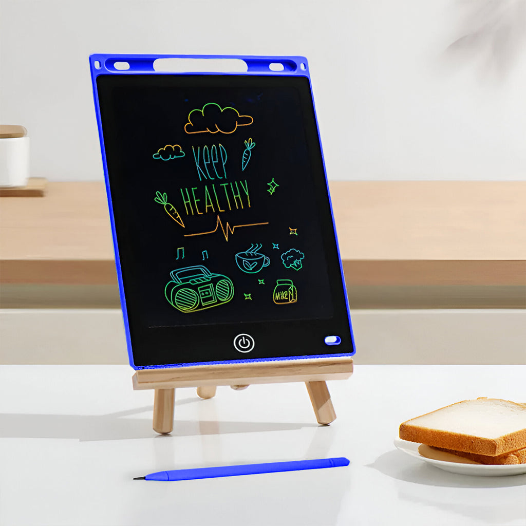 Tabletă LCD de desen pentru copii, ecran 10 inch, stilou inclus, rosu/albastru, 26 cm