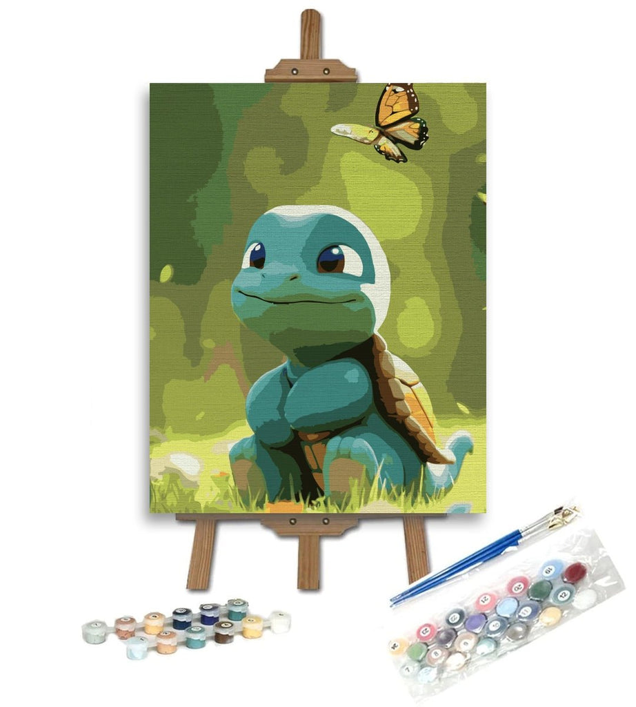 Țestoasa Pokemon (Pokemon turle) - Pictură pe numere - Pictorul Fericit