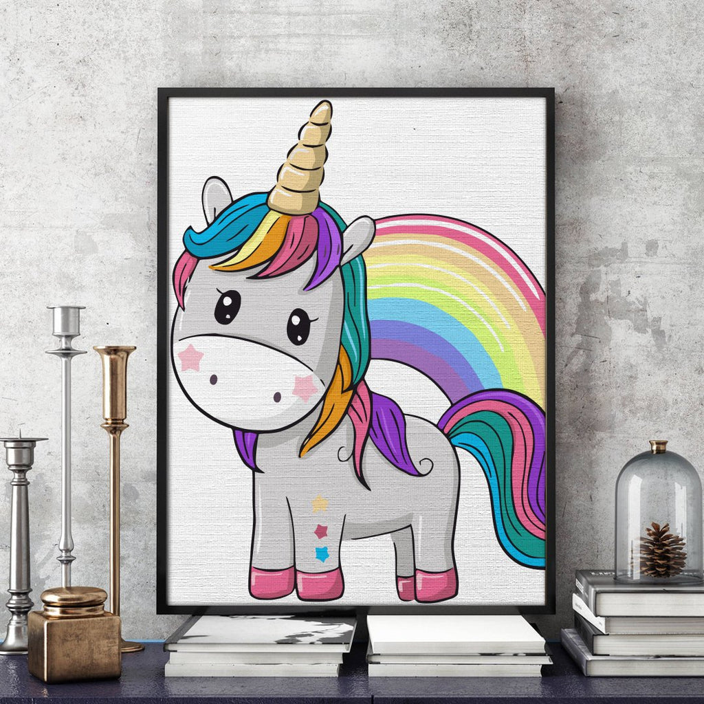 Unicornul Vesel (Happy unicorn) - Pictură pe numere - Pictorul Fericit