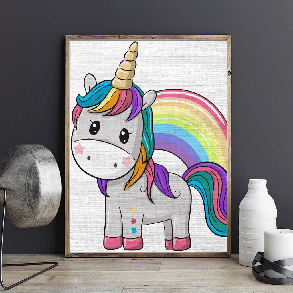 Unicornul Vesel (Happy unicorn) - Pictură pe numere - Pictorul Fericit