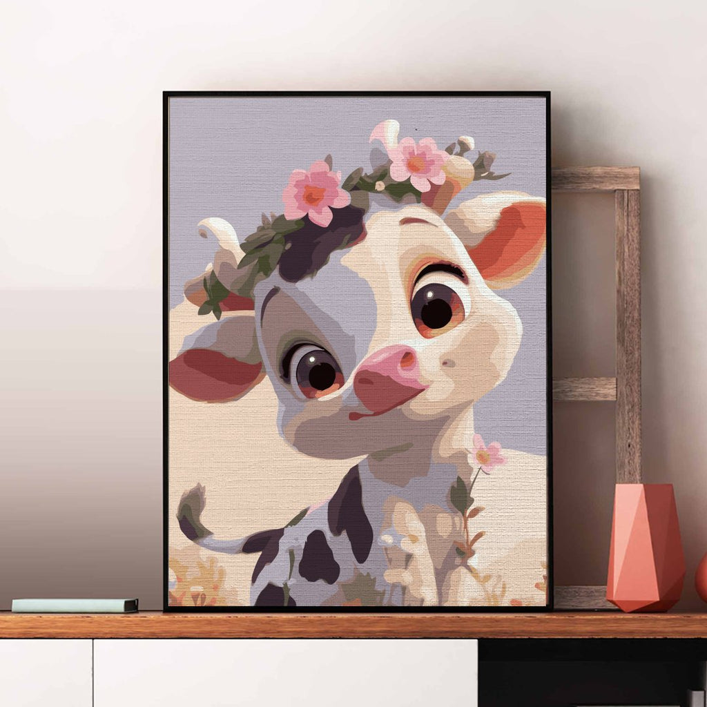 Văcuță (Mini moo) - Pictură pe numere - Pictorul Fericit