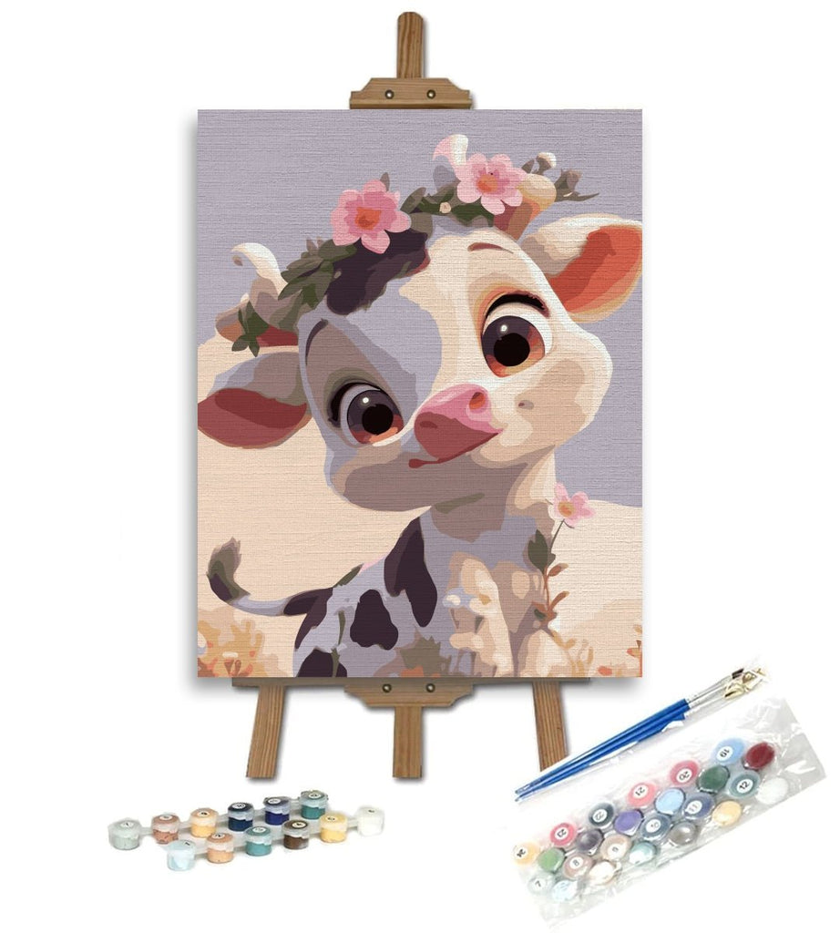 Văcuță (Mini moo) - Pictură pe numere - Pictorul Fericit