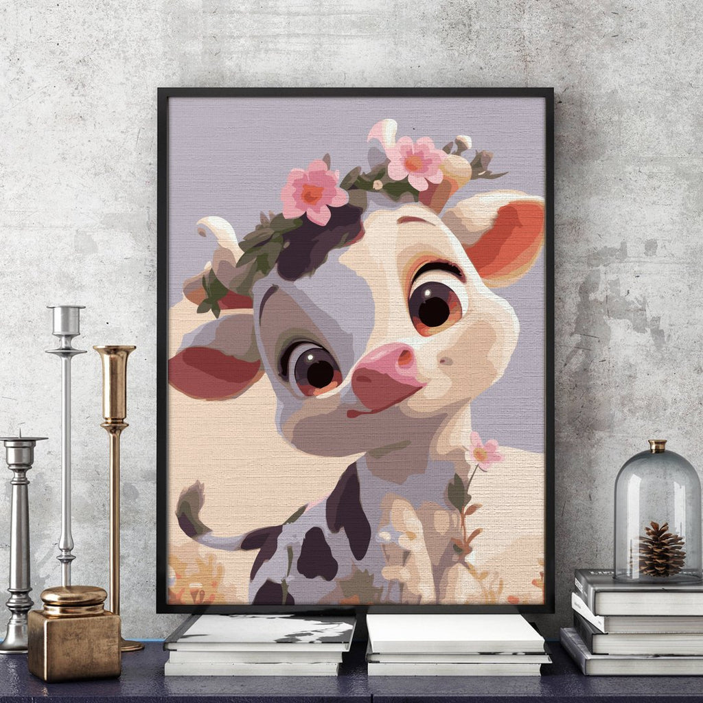 Văcuță (Mini moo) - Pictură pe numere - Pictorul Fericit