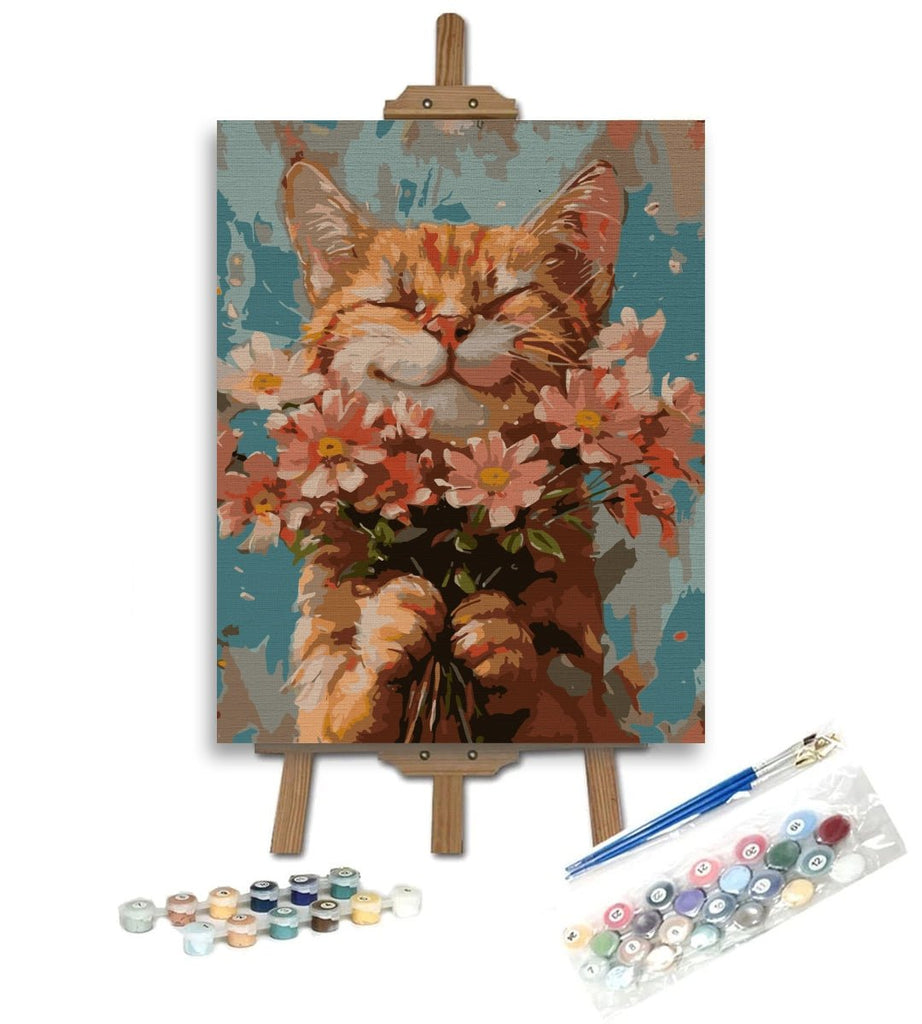 Zâmbet felin - Pictură pe numere - Pictorul Fericit