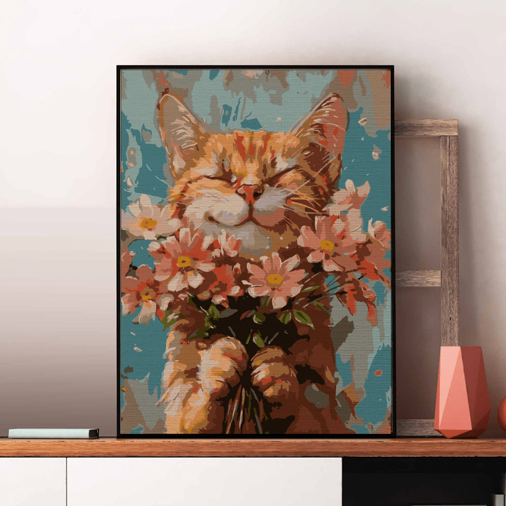 Zâmbet felin - Pictură pe numere - Pictorul Fericit
