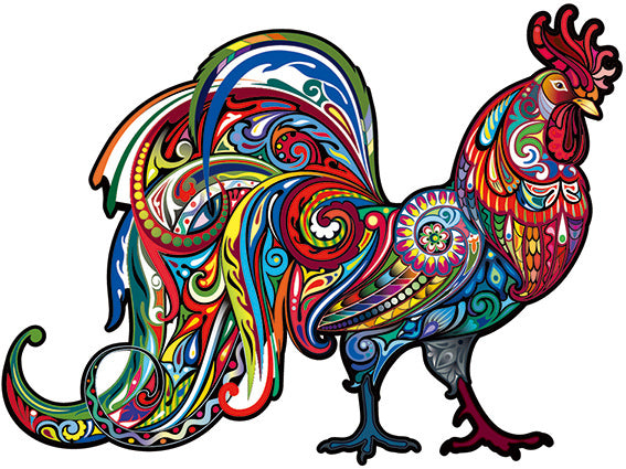 Cocoș țanțoș - Puzzle din lemn