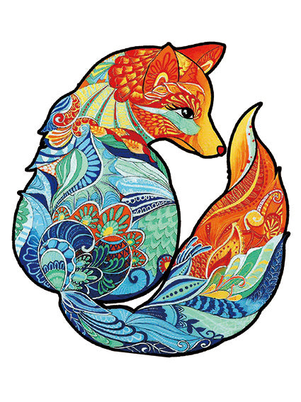 Vulpea Timidă - Puzzle din lemn